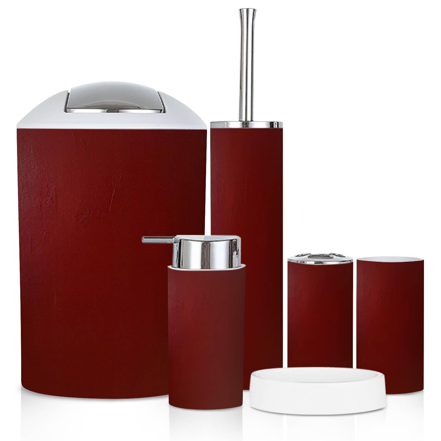 Amazon.com: XNGJEMVWXO Bathroom Accessory Set 6 Piece Burgundy